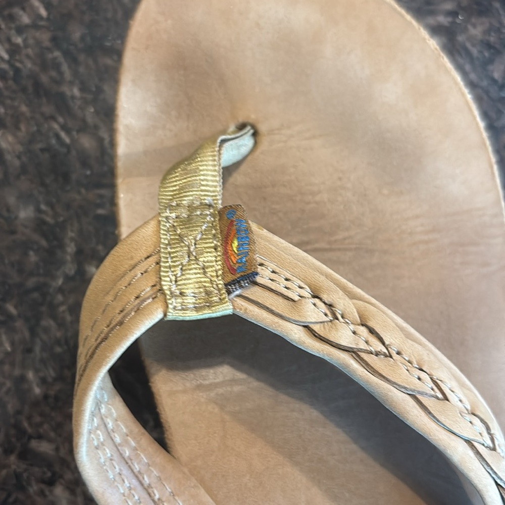 Rainbow double layer 3/4 strap flip flops - Picture 3 of 4